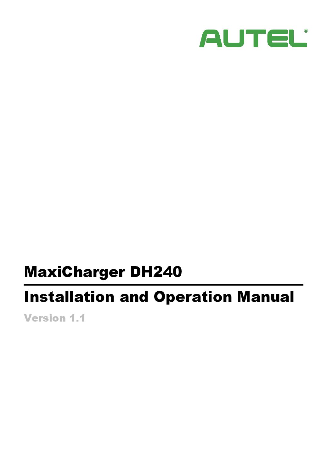 MaxiCharger DH240_Installation and Operation Manual_PTB_EN-Version 1.1-20250609