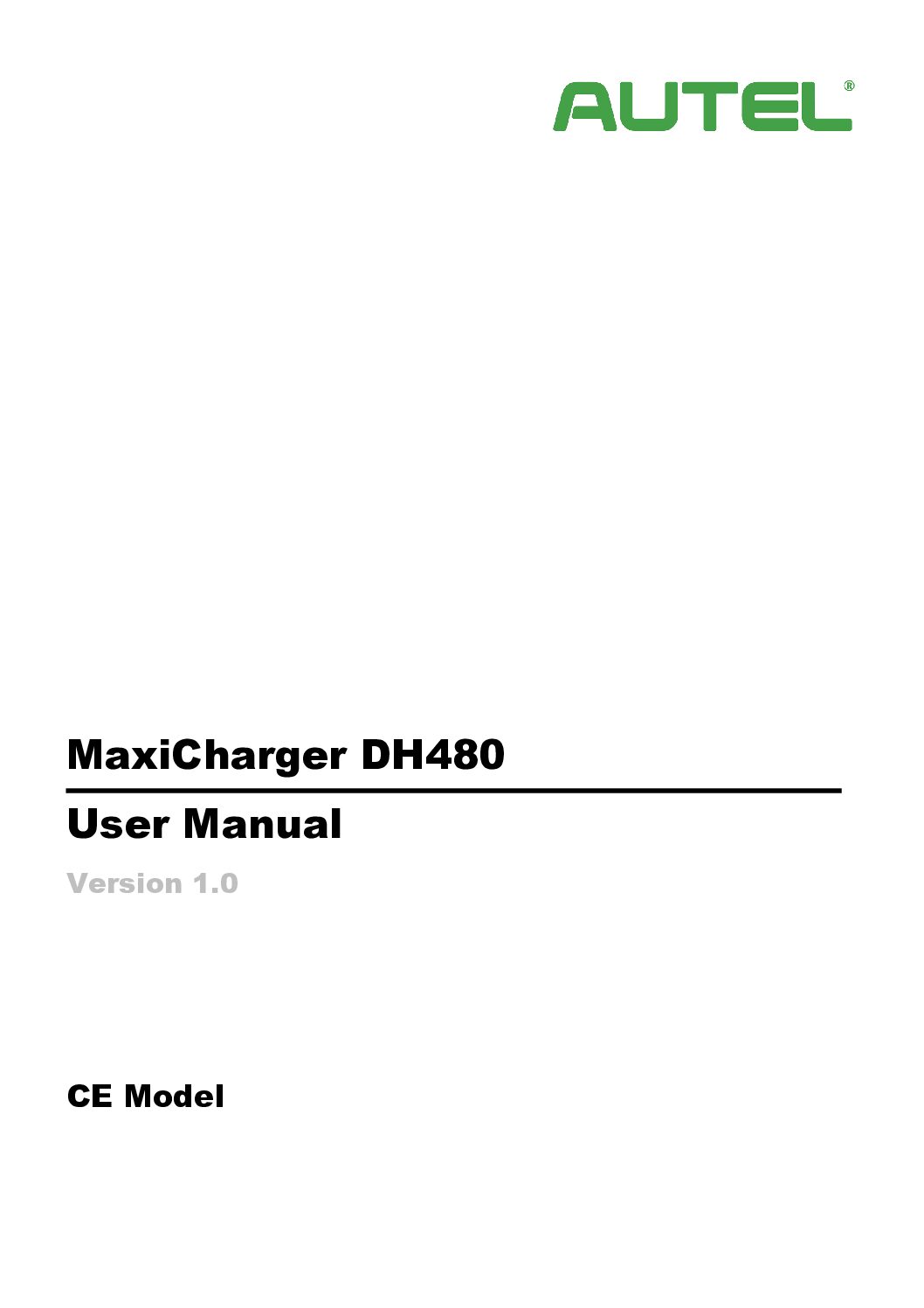 MaxiCharger DH480 User Manual