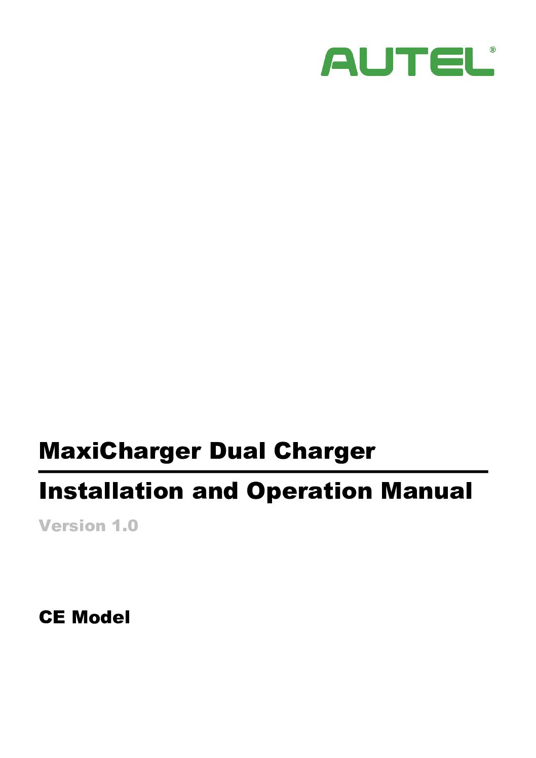 MaxiCharger Dual Charger_Installation and Operation Manual (Wall-mounted)